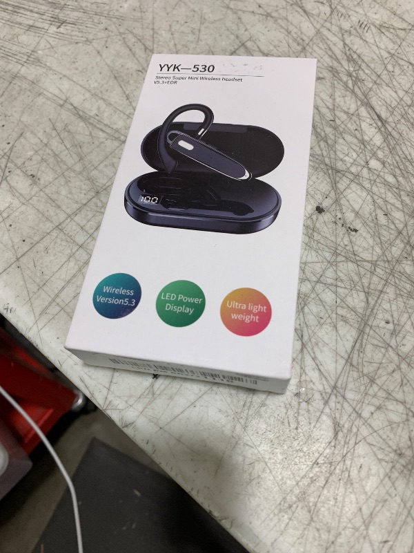Photo 1 of Bluetooth Headset Single Ear Business Earbuds, Wireless Headphones with Mic, Driving Headset with 800mAh Charging Case, 120 Hours Standby Time Bluetooth Earpiece, Fit for Call in Working