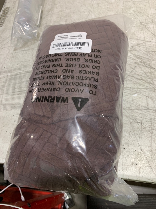 Photo 1 of hyha Waterproof Couch Cushion Covers, Stretch Magic Sofa Seat Slipcover, Waterproof Sectional Couch/Sofa Cushion Covers for Pets Washable with Elastic Bottom(Medium, Chocolate)