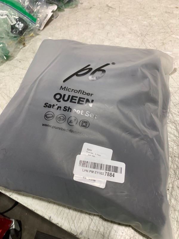 Photo 1 of Pure Bedding Satin Sheets Queen [4-Piece, Black] Hotel Luxury Silky Bed Sheets - Extra Soft 1800 Microfiber Sheet Set, Wrinkle, Fade, Deep Pocket Fitted Sheet, Flat Sheet, Pillow Cases