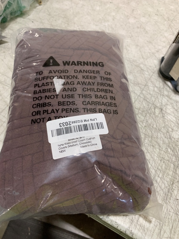 Photo 1 of hyha Waterproof Couch Cushion Covers, Stretch Magic Sofa Seat Slipcover, Waterproof Sectional Couch/Sofa Cushion Covers for Pets Washable with Elastic Bottom(Medium, Chocolate)