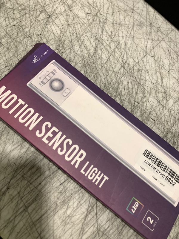 Photo 1 of 2 Pack Under Cabinet Lighting, 3 Color Temperature Motion Sensor Light Indoor, 2200mAh Rechargeable Closet Lights Motion Sensored, Adjustable Brightness, Under Counter Lights for Kitchen