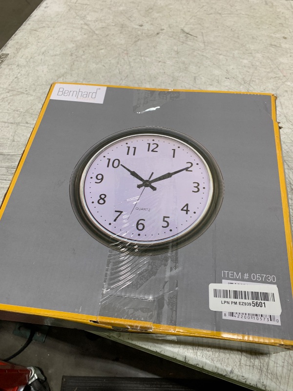 Photo 1 of Bernhard Products Black Wall Clock Retro Silent Non Ticking 12 Inch Round Battery Operated Quality Quartz Easy to Read for Home Kitchen Office Classroom School Clocks Sweep Movement Vintage Décor