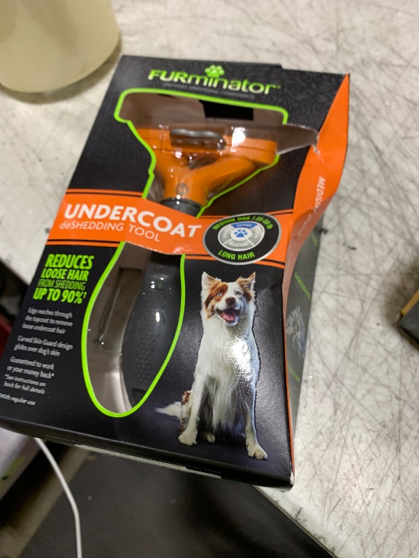 Photo 1 of FURminator Medium Dog Undercoat deShedding Tool, Long Hair, Reduces Loose Hair from Shedding