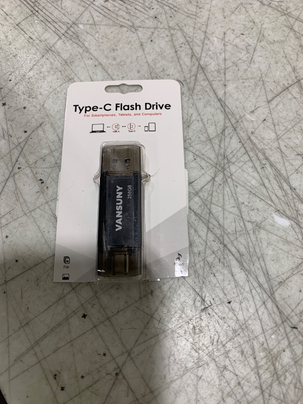 Photo 1 of Vansuny 256GB USB C Flash Drive 2 in 1 OTG USB 3.0 + Tape C Memory Stick with Keychain Dual Type C Thumb Drive Photo Stick Jump Drive for Android Smartphones, Computer, Tablet, PC