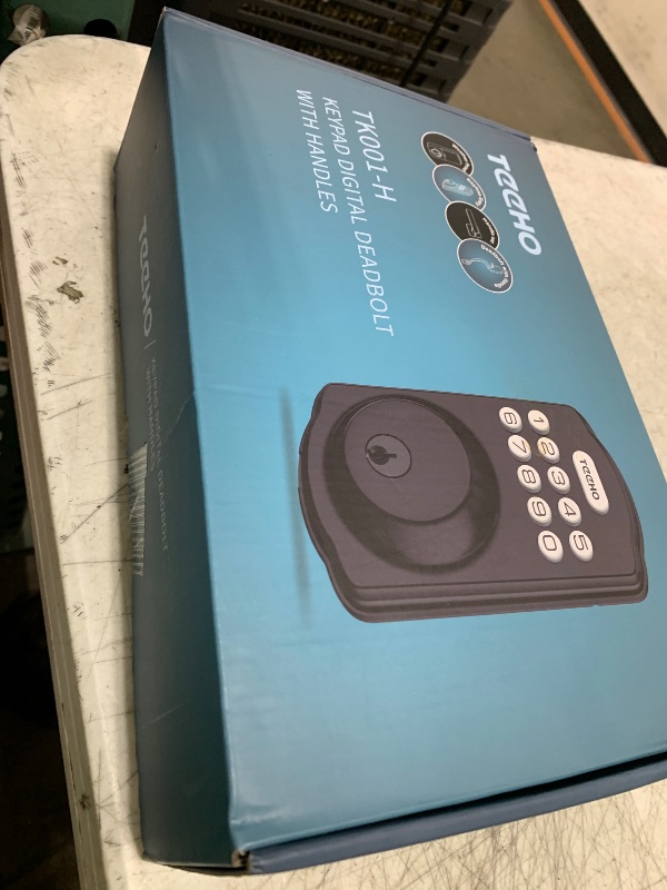 Photo 1 of TEEHO Keyless Entry Door Lock Deadbolt with Handle Set, Electronic Digital Smart Locks Set for Front Door with 2 Keys, Easy to Install Keypad Deadbolt, Auto Lock - Oil-Rubbed Bronze
