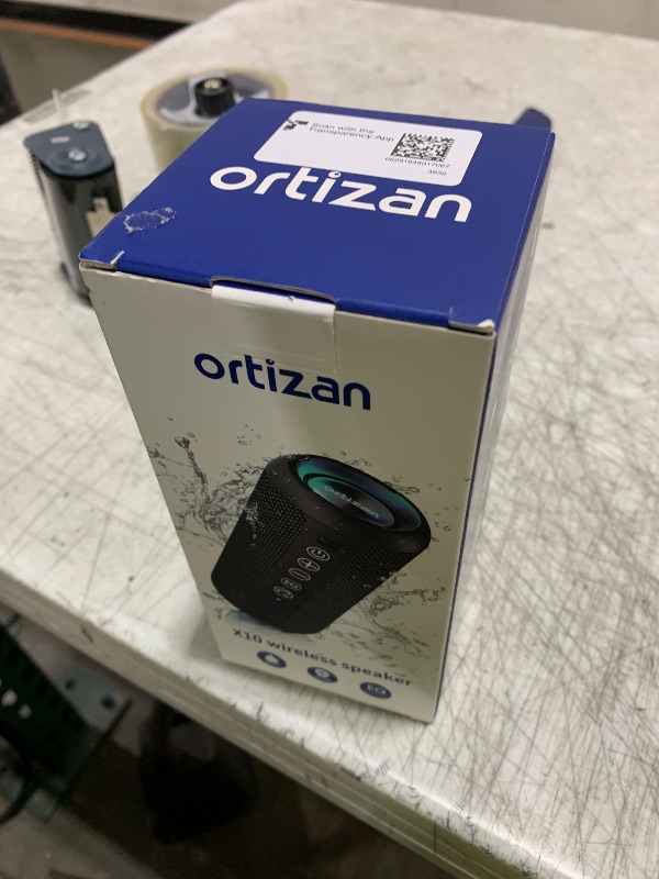Photo 1 of Ortizan Portable Bluetooth Speaker: IPX7 Waterproof, 24W Loud Sound, Deep Bass, Bluetooth 5.3, LED Lights, Wireless Stereo Pairing, 30H Playtime, for Home/Outdoor/Party/Beach, Birthday Gift (Black)