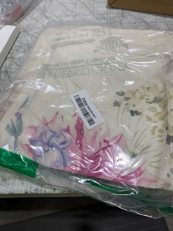 Photo 1 of ONWAY Outdoor Garden Decoration Bee/Butterfly/Dragonfly/Ladybug Pillow Case Leaf/Lavender/Flower Decorative Throw Pillow Covers 18 x 18 Inches, Set of 4