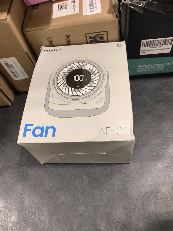 Photo 1 of Gaiatop Desk Fan for Bedroom, Ultra Quiet Table Battery Powered Fan 7.7 Inch, Touch Control 4000mAh, Strong Airflow 5 Speeds Rechargeable Desktop for Office Bedside Dorm Home, Gift for Women Men Black