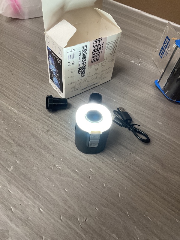 Photo 3 of FLEXTAILGEAR Air Pump for Inflatables with Camping Lantern, Tiny Pump 2X, 4kPa Portable Air Pump Rechargeable Air Mattress Pump with Magnetic Design, for Sleeping Pads Pool Floats Swimming Rings