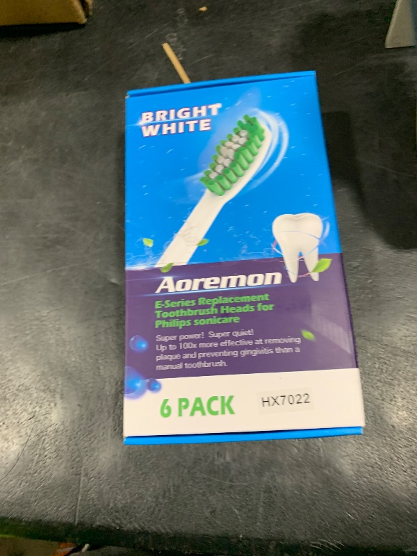 Photo 1 of Aoremon Replacement Toothbrush Heads for Philips Sonicare E-Series Essence HX7022/66 and other Screw-on Electric Toothbrush Model, 6 Pack