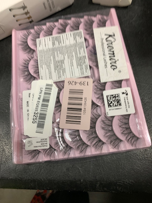Photo 1 of False Eyelashes 14mm Faux 3D Mink Lashes Natural Look Cat Eye Wispy Lashes Pack by Kiromiro, 14 Pairs