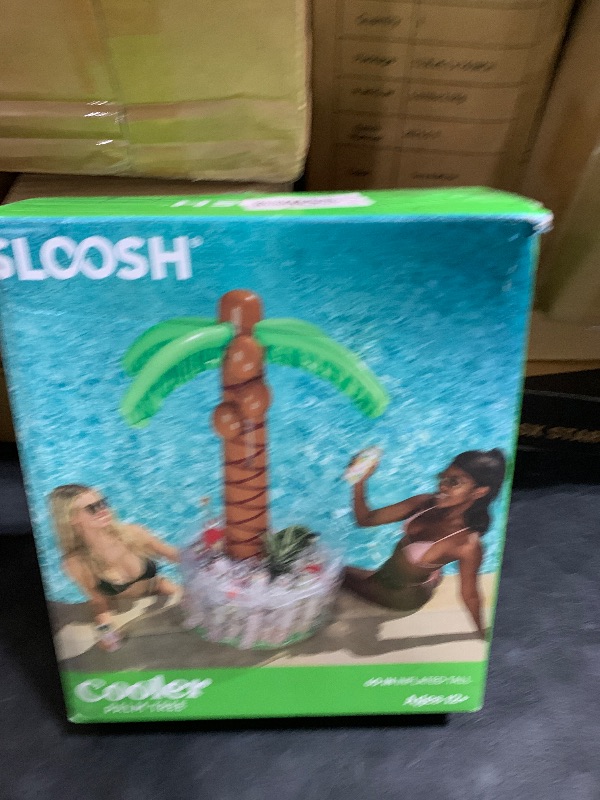 Photo 1 of JOYIN 60" Inflatable Palm Tree Cooler, Beach Theme Decor, Pool Party Decorations, Luau Hawaiian Birthday Party Supplies, Ocean Jungle Tropical Themed Summer Outdoor Drink Cooler