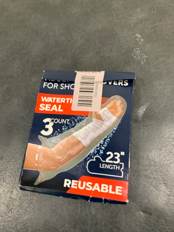 Photo 1 of 100% Waterproof Cast Covers for Shower Arm - Tight Seal - 3pk Adult Reusable Cast Protectors - Half Arm Bag Sleeves