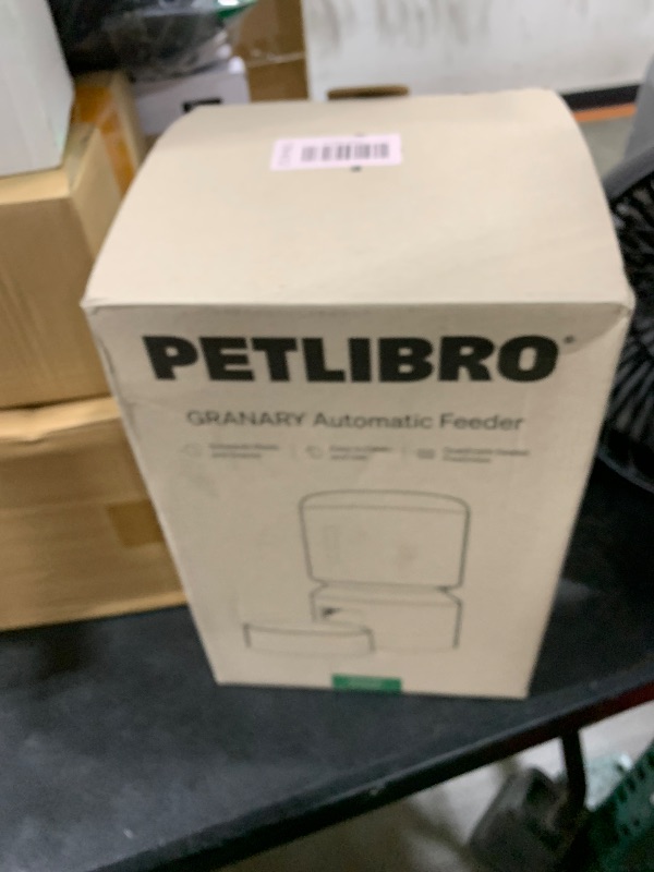 Photo 1 of PETLIBRO Automatic Cat Feeder, Automatic Dog Food Dispenser with Freshness Preservation, Timed Pet Feeders for Dry Food, Up to 50 Portions 6 Meals Per Day, Granary Black