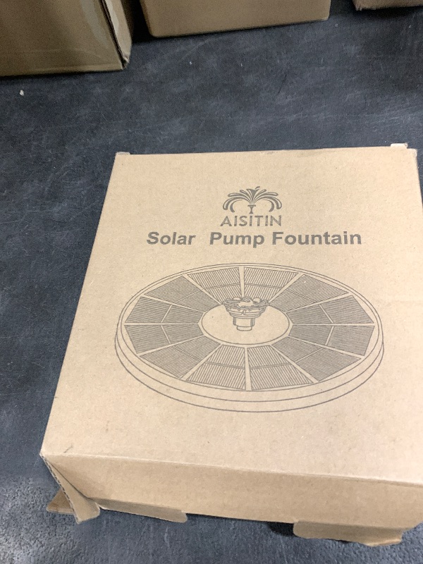 Photo 1 of AISITIN Solar Fountain Pump for Bird Bath Upgraded 2025, 3.5W Solar Water Pump DIY Kit with 9.8ft Cord & Multiple Nozzles, Solar Bird Bath Fountain with Wire for Garden, Ponds and Outdoor