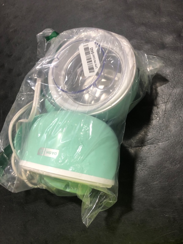 Photo 1 of DASH My Mug Ice Cream Maker Machine (Aqua): Multi-Purpose Soft Serve Ice Cream Machine with (2) Bowls for Homemade Gelato, Sorbet, Frozen Yogurt, Built-In Ingredient Chute, Easy to Clean and Store