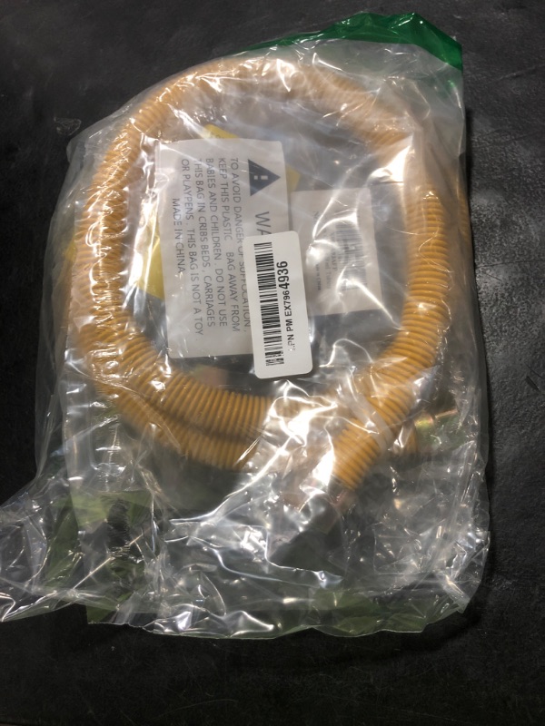Photo 1 of 48" Flex Gas Line, Gas Dryer Connector Kit, Stove/Water Heater/Dryer Gas Line with Connectors 1/2" MIP 1/2"FIP 3/4"MIP, 5/8 in.OD(1/2 in. ID?Coated Corrugated Stainless Steel Tubing