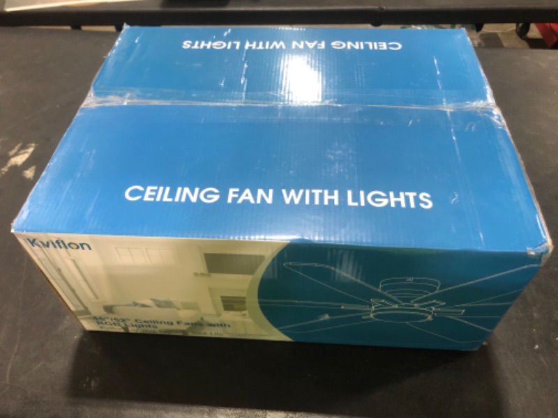 Photo 1 of Kviflon 52" Ceiling Fans with Lights, Low Profile Ceiling Fan with Light and Remote/APP Control, Flush Mount Ceiling Fan with 6 Reversible Fan Blades, 3CCT Dimmable for Living Room, Brown