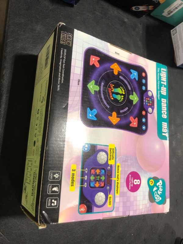 Photo 1 of Dance Mat Toys for 3-12 Year Old Girls & Boys, Dance Mats with Light Up 8-Buttons & Wireless Bluetooth, Music Dance Toy with 5 Modes Game, Birthday Xmas Gifts for 3 4 5 6 7 8 9 10+ Year Old Girls Boys