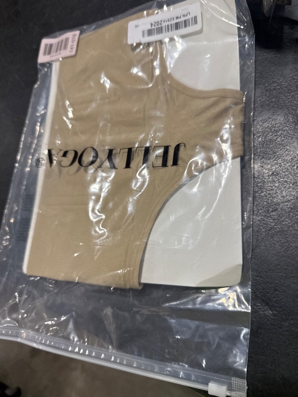 Photo 1 of JELLYOGA Seamless Thong Shapewear for Women Tummy Control Body Shaper Underwear Girdle High Waist Shaping Panties (US, Alpha, Small, Regular, Regular, Beige)