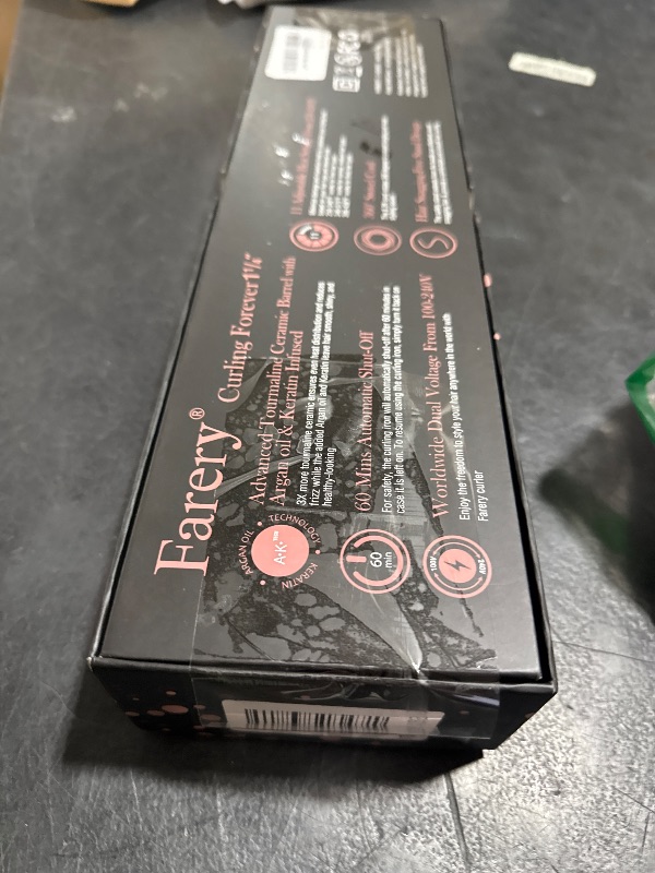 Photo 1 of FARERY Long Barrel Curling Iron 1 1/4 inch, 1.25 Inch Curling Iron for Long Hair, Infused Argan Oil & Keratin, Lasting Styling, 11 Adjustable Temp, Include Clips & Silicone Pad