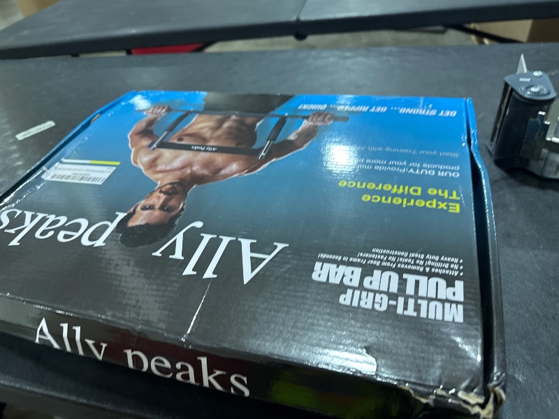 Photo 1 of ALLY PEAKS Pull Up Bar Thickened Steel Pipe Super Heavy Duty Steel Frame Upper Workout Bar| Multi-Grip Strength for Doorway | Indoor Chin-Up Bar Fitness Trainer for Home Gym Max Limit 440 lbs