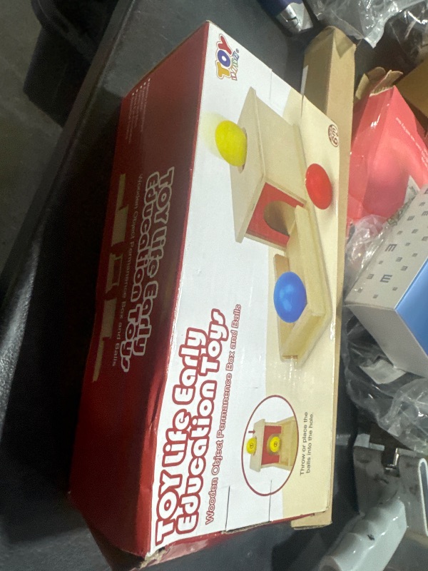 Photo 1 of TOY Life Object Permanence Box with Tray and 3 Balls Montesorri Toys 6-12 Months Ball Drop Toy Box Wooden Baby Montessori Toys for Babies 6 to 12 Months