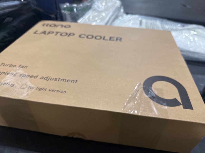 Photo 1 of llano V12 RGB Laptop Cooling Pad, Gaming Laptop Cooler with 5.5 Inch Powerful Turbofan, Fast Cooling Laptop 15.6-21in, Adjustable Speed, Touch Control, LCD Screen, Black