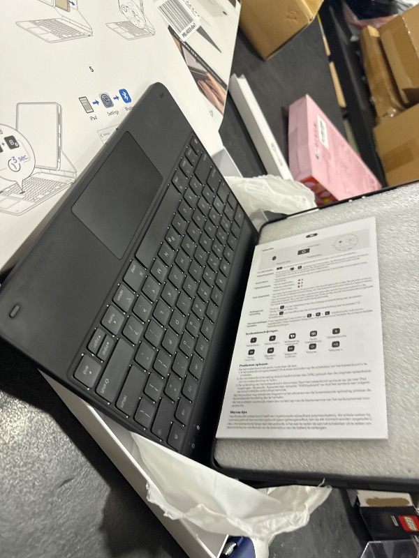 Photo 1 of ESR iPad Pro 12.9 Case with Keyboard, Easy-Set Magnetic Stand, Portrait/Raised Modes for iPad Pro 12.9 (2022/2021/2020/2018), Removable Protective Case, Rebound 360 Series, Charcoal Grey