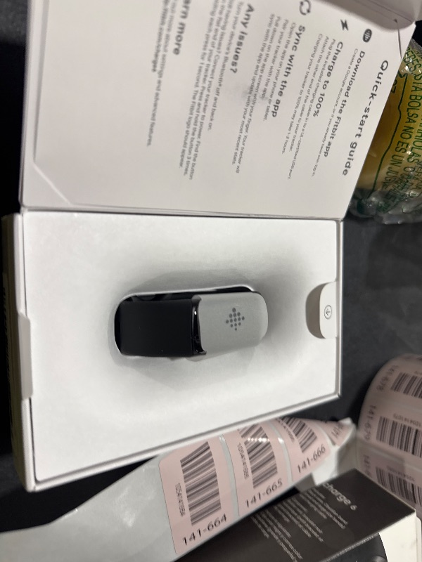 Photo 1 of Fitbit Charge 6 Fitness Tracker with Google apps, Heart Rate on Exercise Equipment, 6-Months Premium Membership Included, GPS, Health Tools and More, Obsidian/Black, One Size (S & L Bands Included)