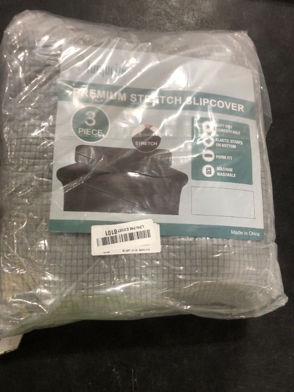 Photo 1 of Turquoize 3 Piece Sofa Covers for 2 Cushion Couch Sofa Slipcover Soft Couch Cover for Dogs-Washable Sofa Furniture Covers with 2 Individual Cushion Covers, Feature Thick Fabric (2 Cushion Sofa, Dove)
