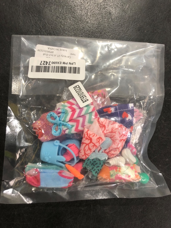 Photo 1 of 27 Pcs 6 Inch Doll Clothes and Accessories Include 5 Fashion Dresses 3 Swimsuit 2 Pair of Shoes 6 Hangers 1 Scooter 1 Heartglasses 1 Bunny 8 Pcs Play Set for Girls 5.3-6 Inch Doll
