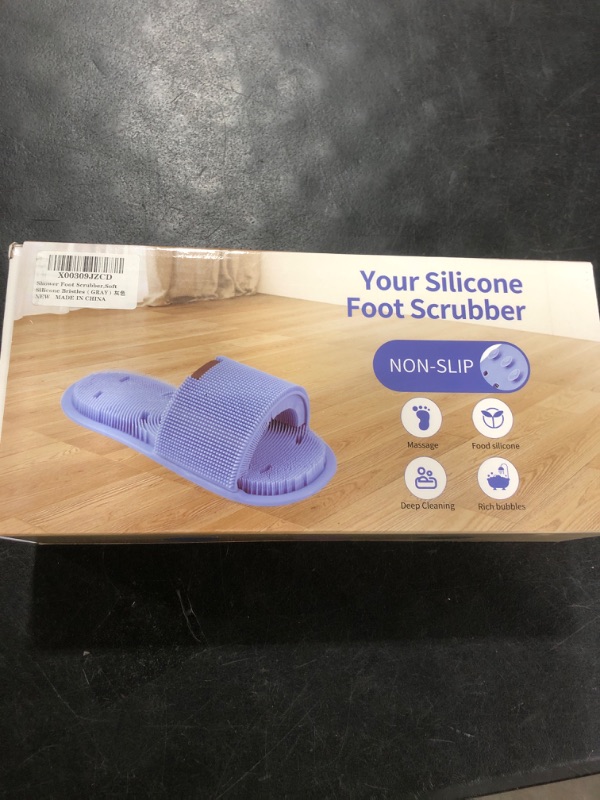 Photo 1 of TATBOOMU Shower Foot Scrubber,Soft Silicone Bristles with Non-Slip Suction Cups - Cleans,Smooths,Exfoliates & Massages Your Feet Without Bending,Improve Circulation & Soothes Tired Feet (1PCS Gray)