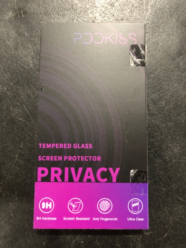 Photo 1 of PDDKISS Compatible for iPhone 16 Plus/iPhone 15 Plus Privacy Screen Protector Tempered Glass 6.7 Inch, Pink Gradient Anti Spy Anti Blue Light HD Easy Installation