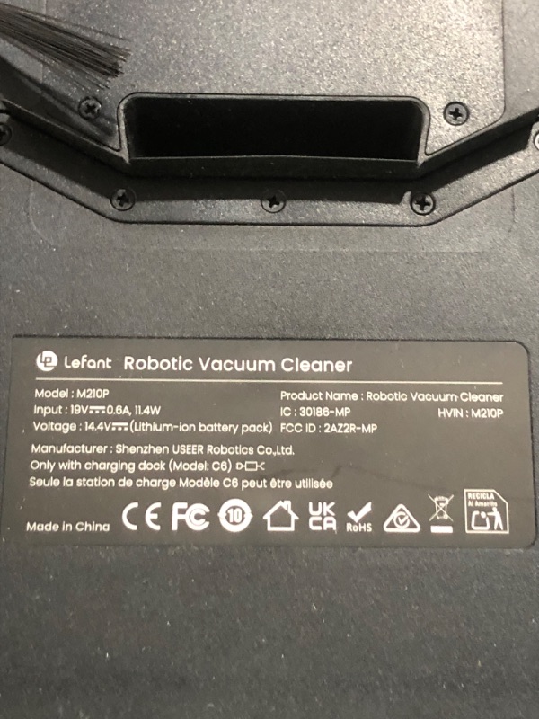 Photo 1 of Lefant M210 Pro Robot Vacuum with 2200 Pa Powerful Suction, 6 Cleaning Modes, 120 Mins Runtime, Quiet, Self-Charging, Voice Control, Ideal for Pet Hair and Hard Floor, White