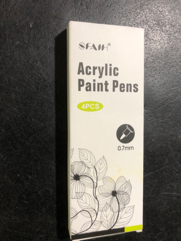 Photo 1 of SFAIH Gold Paint Markers Pens - 4 Pack 0.7MM Fine Tip Metallic Acrylic Markers for Rock Painting, Wood, Metal, Fabric, Plastic, Canvas, Glass, Ceramic, Diy Crafts, Drawing, Tire