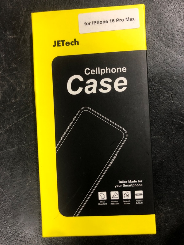 Photo 1 of JETech Case for iPhone 16 Pro Max 6.9-Inch, Non-Yellowing Shockproof Phone Bumper Cover, Anti-Scratch Clear Back (Desert)