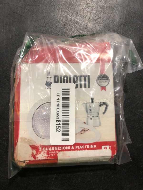 Photo 1 of Bialetti BIA640310 Pack of 3 Gaskets + 1 Plate, Tz.9, Stainless Steel