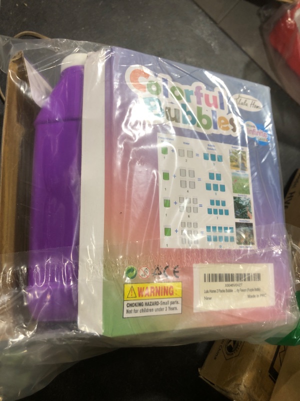 Photo 1 of Lulu Home 2 Packs Bubble Concentrated Solution, 1 L/ 33.8 OZ Bubble Refill Solution for Kids Bubble Machine, Giant Bubble Wand, Bubble Blower Toys, Birthday Party Favors (Purple Bottle)