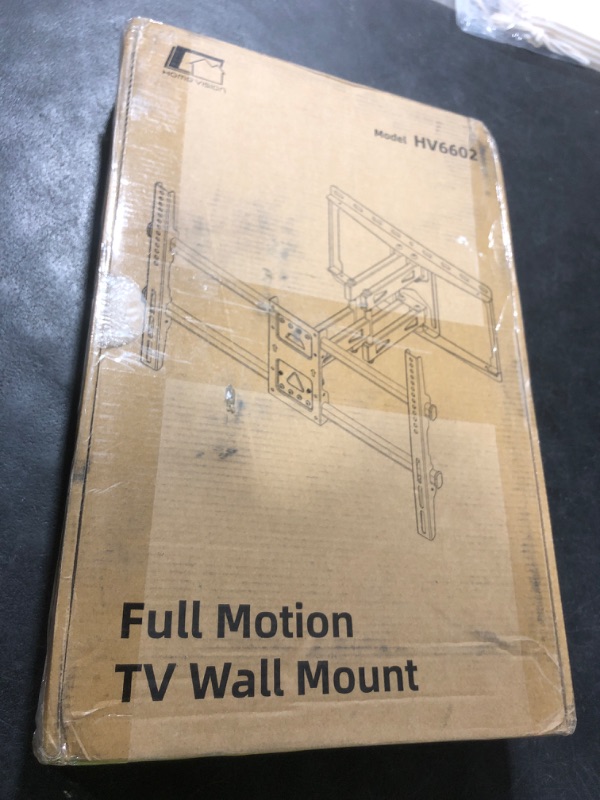 Photo 1 of HOME VISION Full Motion TV Wall Mount Bracket for 32-85 Inch Flat/Curved TVs, Dual Articulating Arms with Swivel Tilt Level, 132Lbs Capacity, Fits 16 Inch Studs, Max VESA 600x400mm