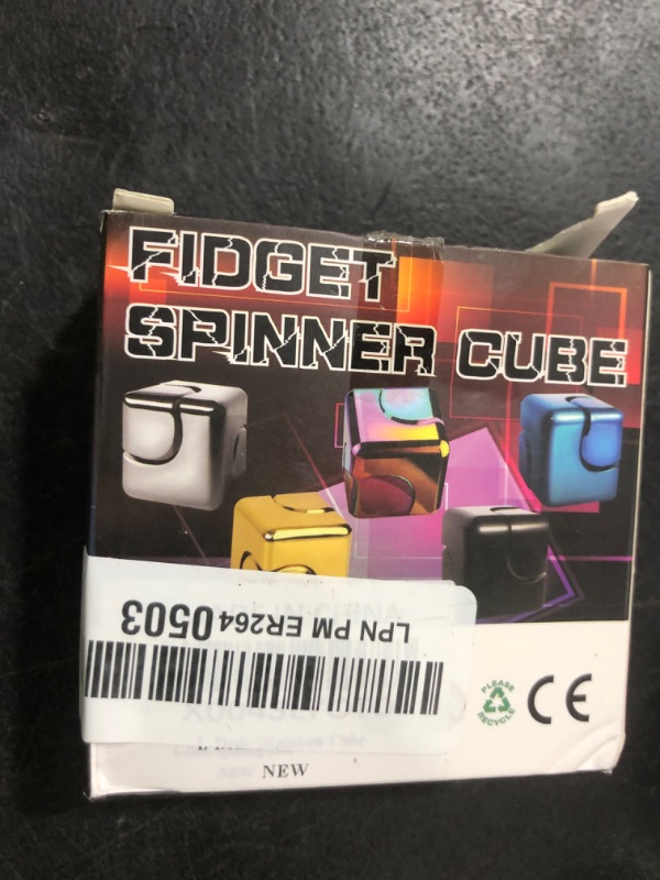 Photo 1 of 2 Pc Fidget Spinner Toys Cube Adults, Easter Basket Stuffers for Teens Metal EDC Cool Desk Gadgets Office Toys Small Anxiety Figette Sensory Toy, ADHD Tool Fingears Figet Stress Valentine Gift For Boy