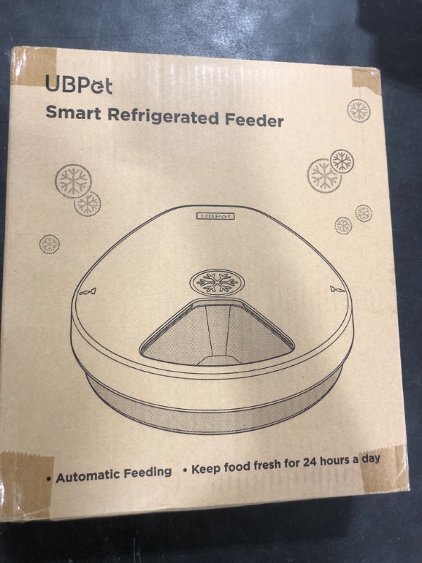 Photo 1 of UBPET Cat Wet Food Automatic Feeder with Cooling, Semiconductor Refrigeration, with Timer, 5 Food Compartments for 330g Pet Food Each, Premium Meal Plates, Washable, for Cats
