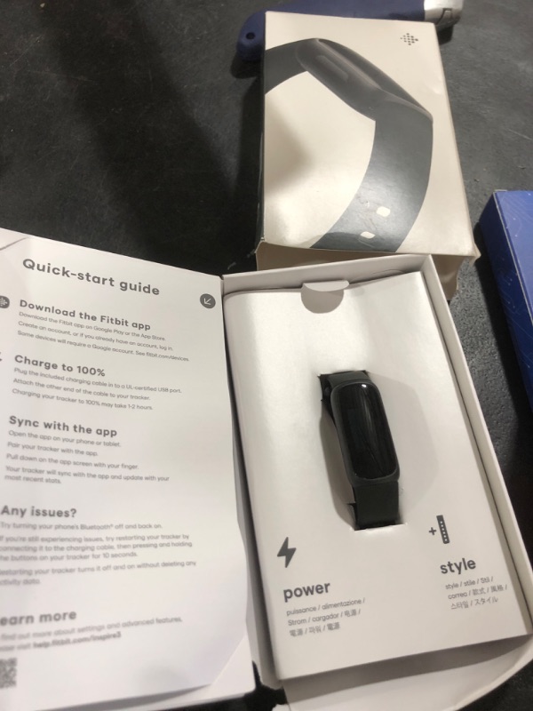 Photo 1 of Fitbit Inspire 3 Health &-Fitness-Tracker with Stress Management, Workout Intensity, Sleep Tracking, 24/7 Heart Rate and more, Midnight Zen/Black One Size (S & L Bands Included)