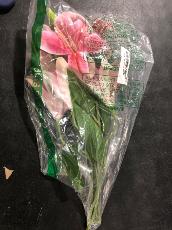 Photo 1 of SNAIL GARDEN 12 Heads Artifical Lily Flowers, Long Stem Artificial Stargazer Lilies with 9 Heads Full Bloom Lily & 3 Buds-Faux Tiger Bouquets for Home Hotel Flower Arrangement Party Decor