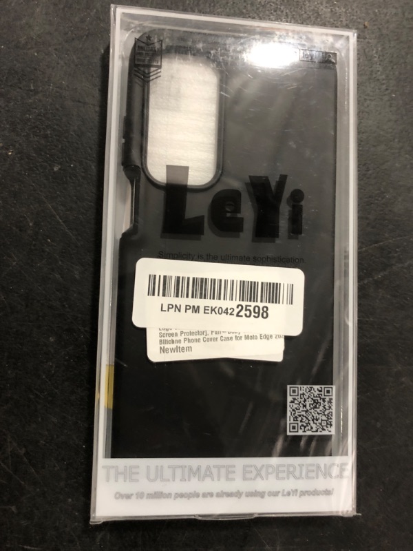 Photo 1 of LeYi for Motorola Edge 2021 Phone Case, Moto Edge 2021 Case with [2 x Tempered Glass Screen Protector], Full-Body Shockproof Soft Silicone Protective Phone Cover Case for Edge 2021, Black-1
