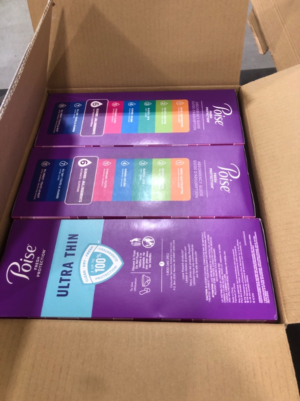 Photo 1 of Poise Ultra Thin Incontinence Pads & Postpartum Pads for Bladder Leaks, 6 Drop Ultimate Absorbency, Long Length, 78 Count, Packaging May Vary