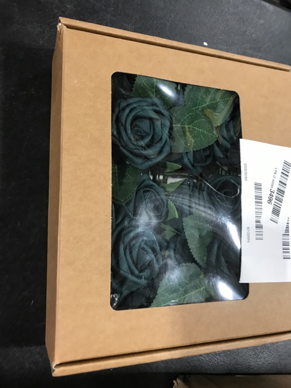 Photo 1 of Ling's Moment Artificial Wedding Flowers 1.5" Rose Buds and 2" Petite Roses 25pcs Peacock Green w/Stem for DIY Wedding Boutonniere Wrist Corsages Bouquets Centerpieces Arrangements