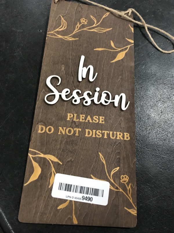Photo 1 of Woodamore In Session Door Sign For Therapists - Please Do Not Disturb Sign For Office Door, Therapy Session In Progress Door Sign, Welcome Please Knock Sign For Door, Massage Therapy Decor