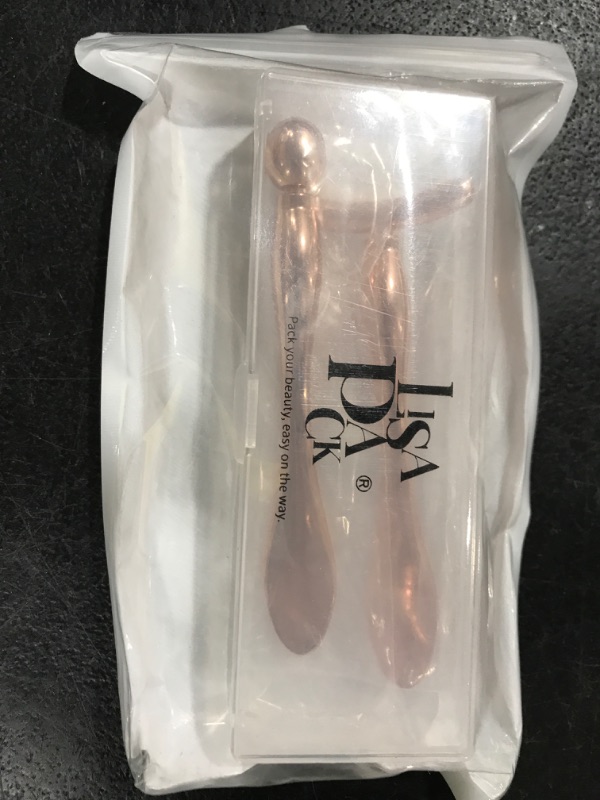 Photo 1 of LISAPACK 2PCS Metal Eye Cream Applicator Wand Stick, Massager Tool for Facial Massage, Reduce Puffiness (Rose Gold)