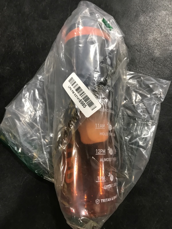 Photo 1 of Water Bottle, 32 oz Motivational Water Bottles with Time Marker-Tritan & BPA Free, Sports Water Bottle with Time to Drink & Strap, Wide Mouth, Leakproof -Gift for Christmas Gym Fitness & Outdoor